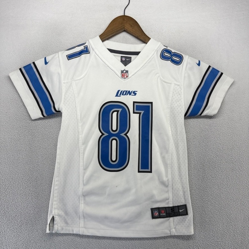 Detroit Lions Jersey Boys Small White Nike Calvin Johnson Megatron On field